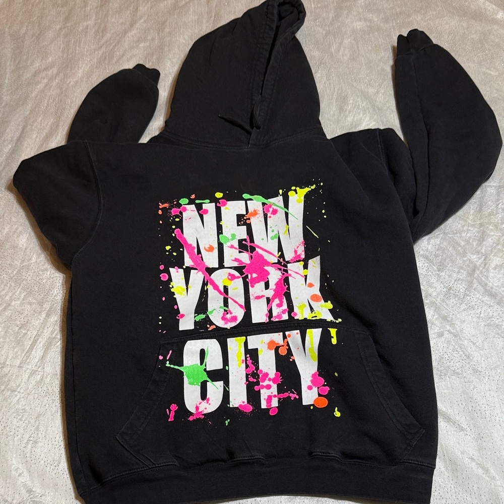 Wali women  Black Hoodie with New York City Print size L